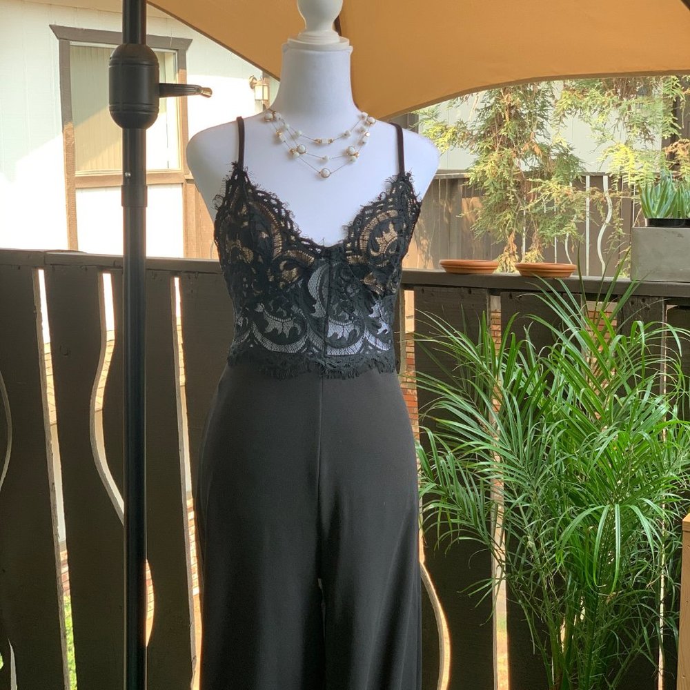 Roof Top Date Lace Jumpsuit - Fashion Nova